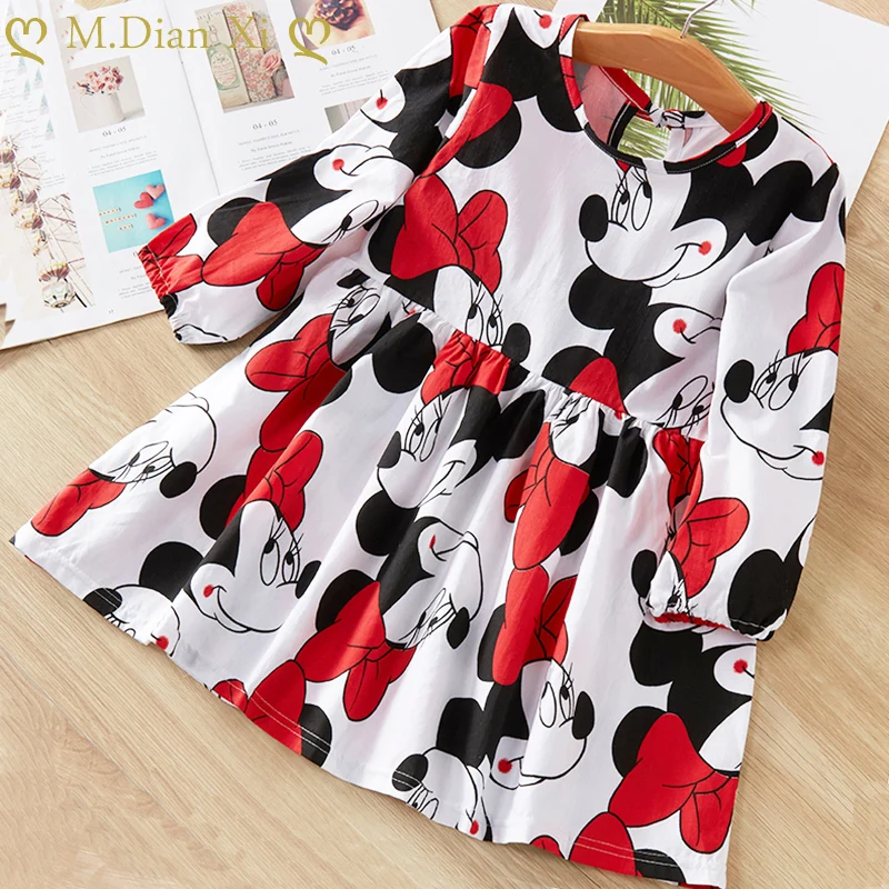 Girls New Dress Spring and Autumn Baby Rose Pattern Longsleeve Party Princess Christmas Kids | Детская одежда и обувь