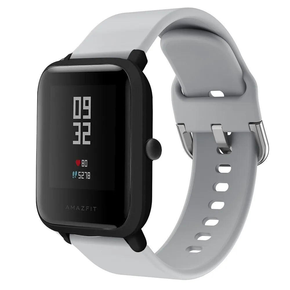 Спортивный ремешок для наручных часов для Xiaomi Huami Amazfit Bip Lite Youth GTS GTR 42 мм ремешок для часов 20 мм переносной браслет для наручных часов