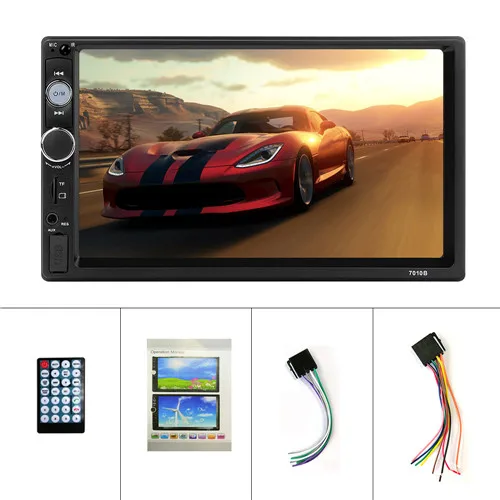 Only car radio " HD 7010B аудио стерео плеер 2 Din автомобильное радио-зеркальная связь Bluetooth Камера заднего вида авто радио рулевое колесо дистанционное управление - Цвет: Only car radio