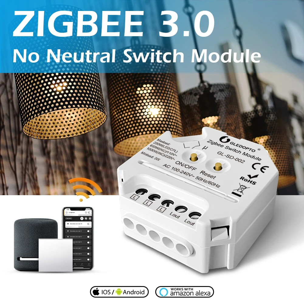 Gledopto Smart Zigbee nessun interruttore neutro On/Off adatto per lampada  dimmerabile a incandescenza alogena ad alta tensione a LED  dimmerabile|Controller RGB| - AliExpress