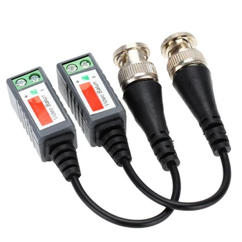 

10pcs BNC Cable To Network Cable ABS CCTV Video Balun CCTV passive accessories fiber optic transceiver 2000ft distance UTP Balun