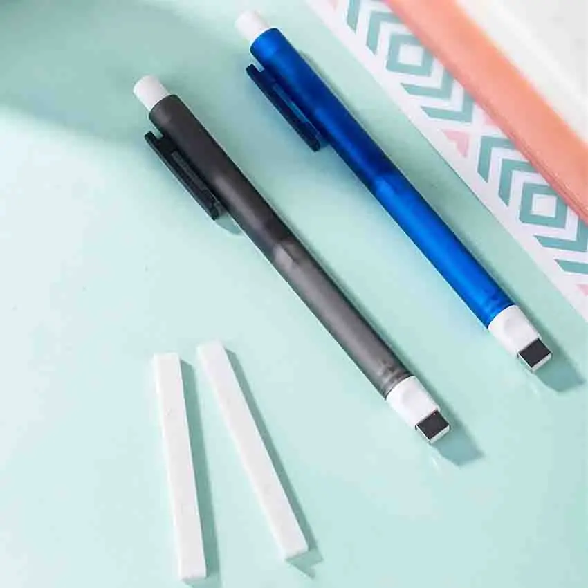 TPR Rubber Eraser Creative Pen Shaped Press Style Pencil Erasers Refills For Office Student Sketch Drawing Stationery | Канцтовары для