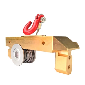 

ABGN Hot-Multifunctional Front Bumper Mount Servo Winch Brass Mount for 1/10 RC Crawler Axial Scx10 90046 D90 Traxxas TRX-4 Upgr
