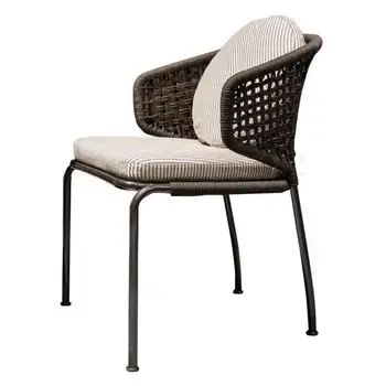 

Outdoor balcony Nordic minimalist table and chair three-piece single rattan chair outdoor courtyard designer creative leisure ta