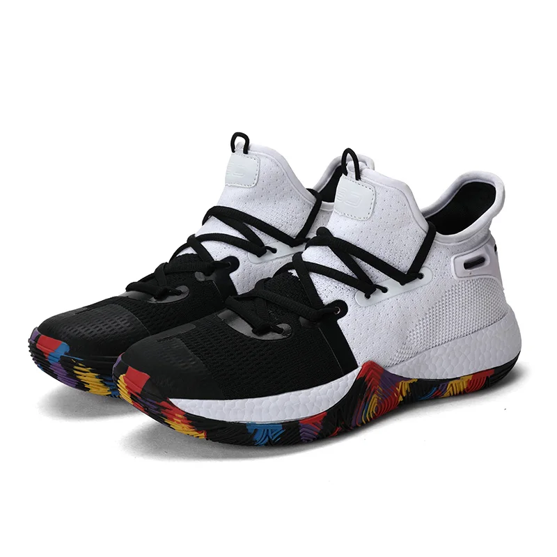 Black White Kyrie Irving 5 обувь высокого качества Мужская баскетбольная обувь амортизирующая спортивная обувь детские спортивные кроссовки баскетбольная тренировочная обувь - Цвет: Black White