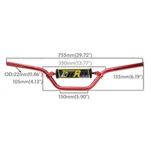 TDPRO мотоциклы 7/" 22 мм красный сплав Руль Накладка PIT Trail Dirt Bike Thumpstar Atomik DHZ SSR CRF70 CRF50 XR50 KLX110 TTR50