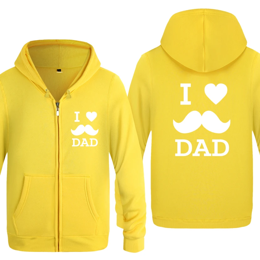 HUAY BAT I LOVE DAD Gift свитшоты мужские мужские с молнией с капюшоном флисовые толстовки кардиганы - Цвет: HUAY BAT