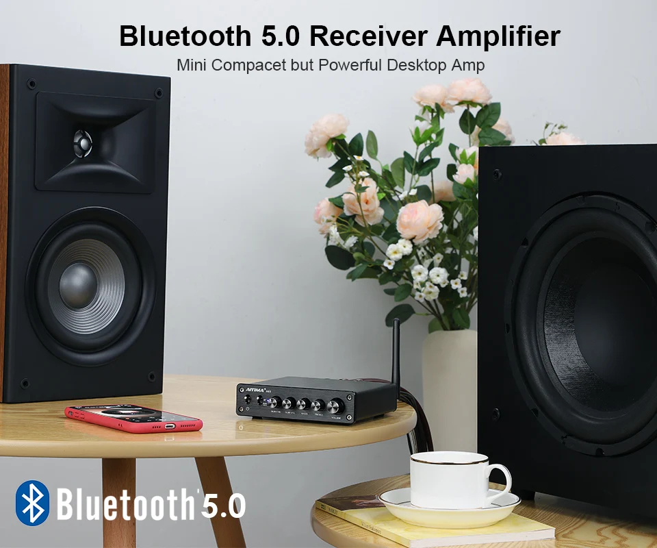 Aiyima tpa3116 subwoofer amplificador bluetooth alta fidelidade