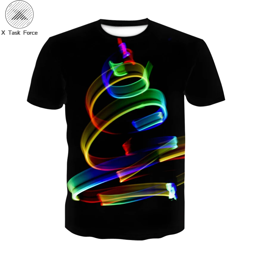 

3D Geometric color Stripe Pattern Print boy clothes 3d T-shirt Black Tee Casual Top Suitable for The boy's T-shirt Plus Size 6xl