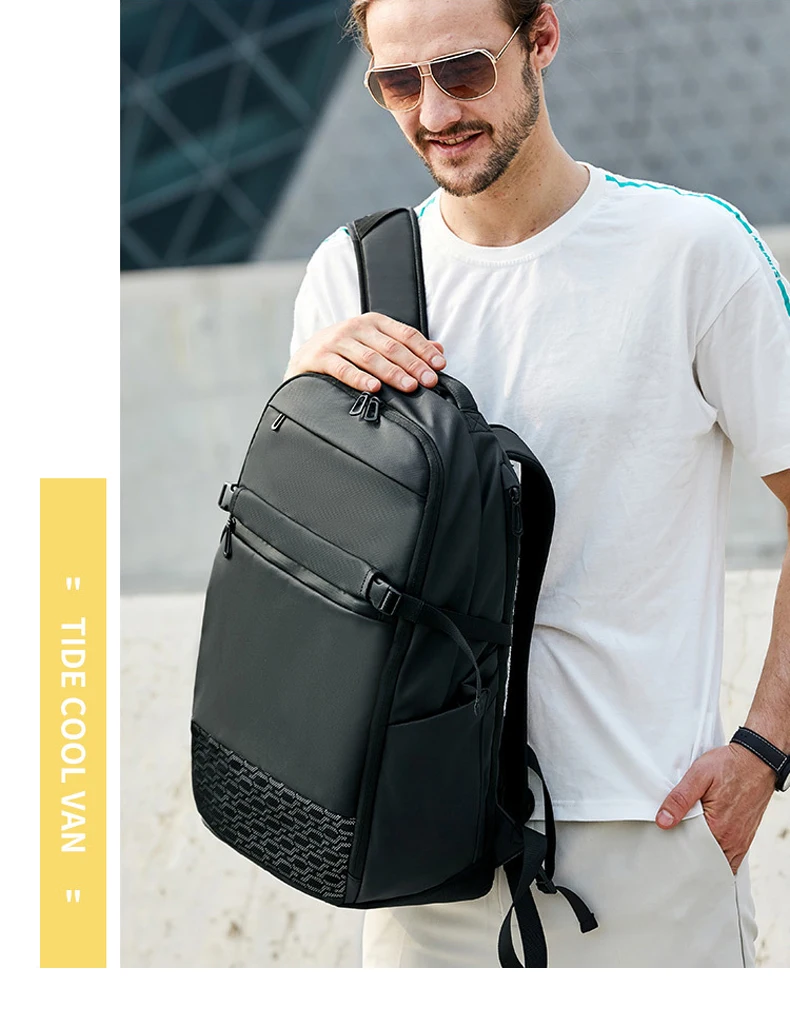 Мужской нейлоновый расширяемый рюкзак, офисный рюкзак с защитой от кражи, офисный рюкзак для ноутбука, мужской рюкзак на плечо, водонепроницаемый рюкзак для путешествий, Mochila XA281ZC