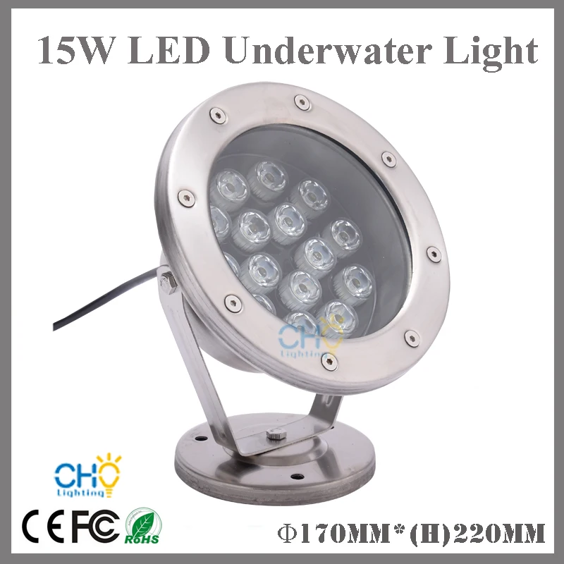2 шт. 15 Вт IP68 водонепроницаемый rgb led подводный свет бассейн, фонтан лампа