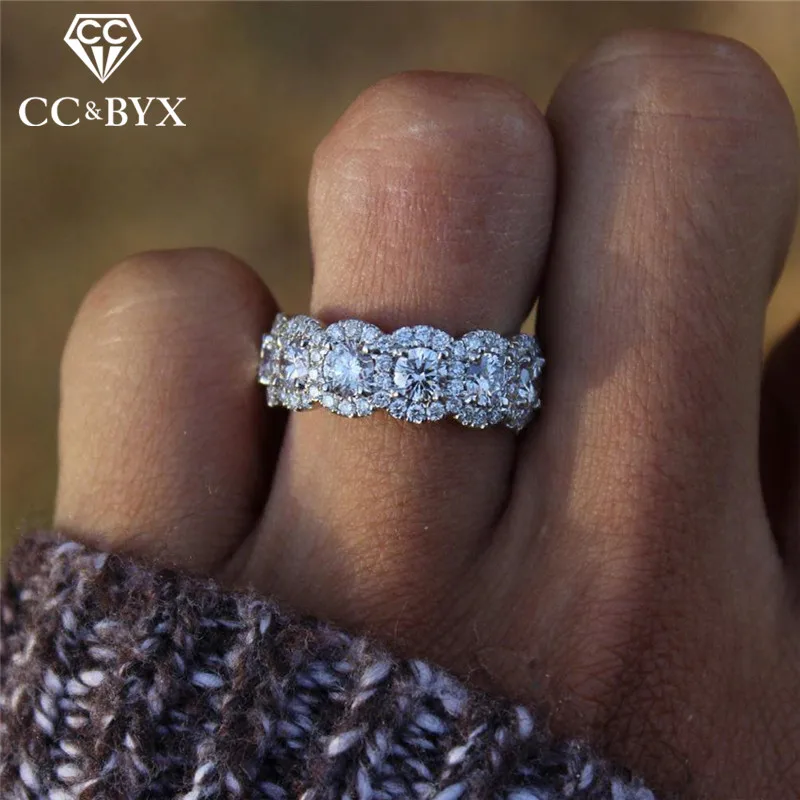 Кольца с фианитами женские простые свадебные кольца круглым камнем для помолвки