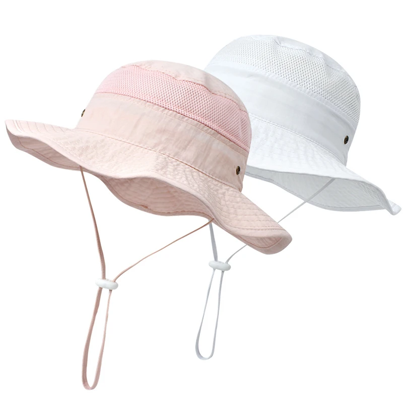 Summer Baby Hat Sun Protection Children Fisherman Beach Sun Hat Solid