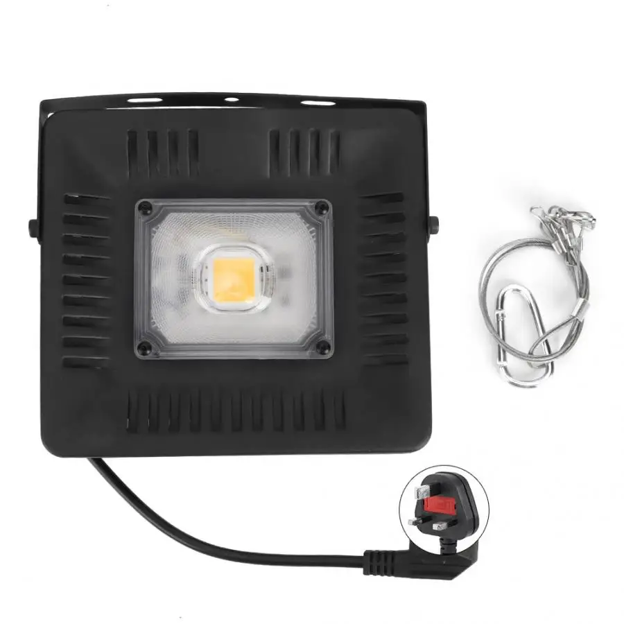 Лампа для выращивания растений AC110V/220 V 50W Крытый светодиодный свет для выращивания растений полный спектр Точечный светильник освещение для теплиц - Испускаемый цвет: UK