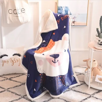 

Fur Blanket Thickening Children's Double Flannel Children's Blanket Lamb Fur Blanket Office Car Cover Blanket