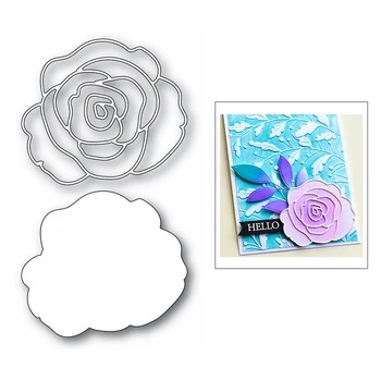 

Rose Flower Valentine's Day 2020 Hot New Metal Cutting Dies Foil Stencils For Scrapbooking Paper and Card Making Craft No Stamps