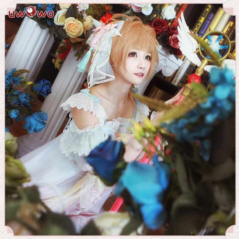 Uwowo Горячее предложение аниме косплей костюм для женщин Sakura Card Captor Косплей Kinomoto