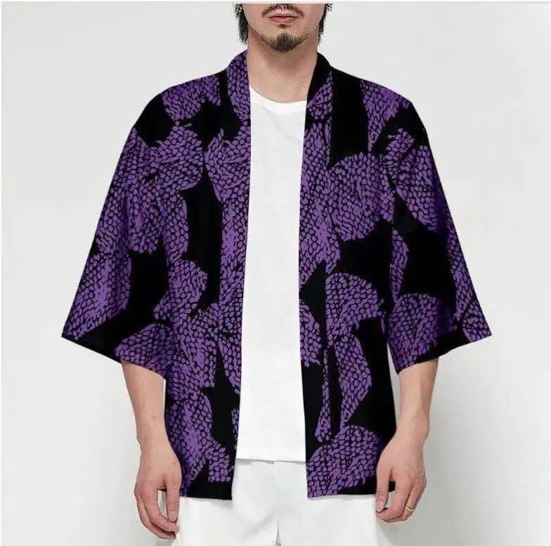 FCCEXIO Women Men Summer Casual Cool Streetwear Demon Slayer Kimetsu No Yaiba Print Japanese Anime Kimono Haori Yukata Cosplay -Zentai shop online H71f39d227b964c87b96495e82659647eT.jpg