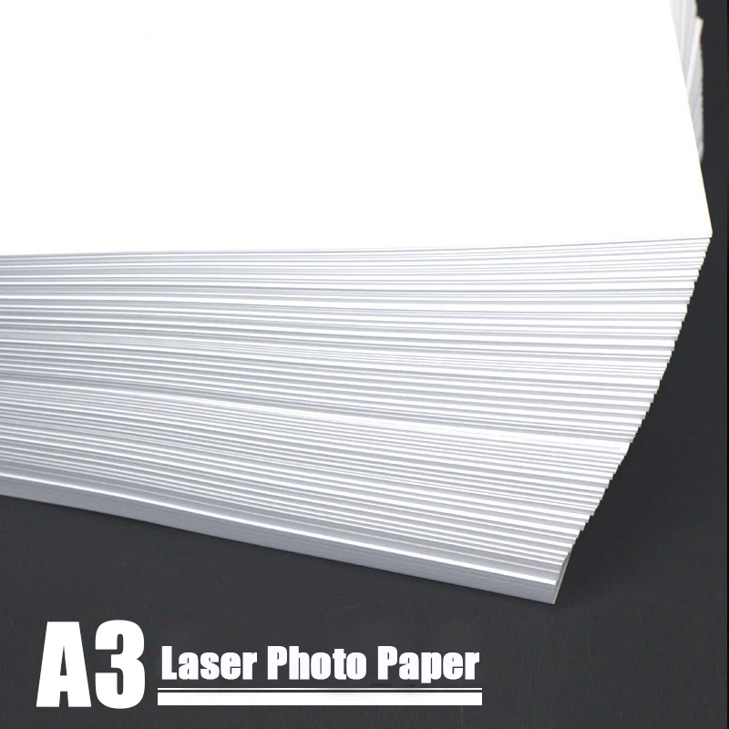 Photo Paper Photo Printing Paper Double Sided Glossy Laser Printing Photo Paper A3 Size Double Matte Coated Paper for Laser Printer