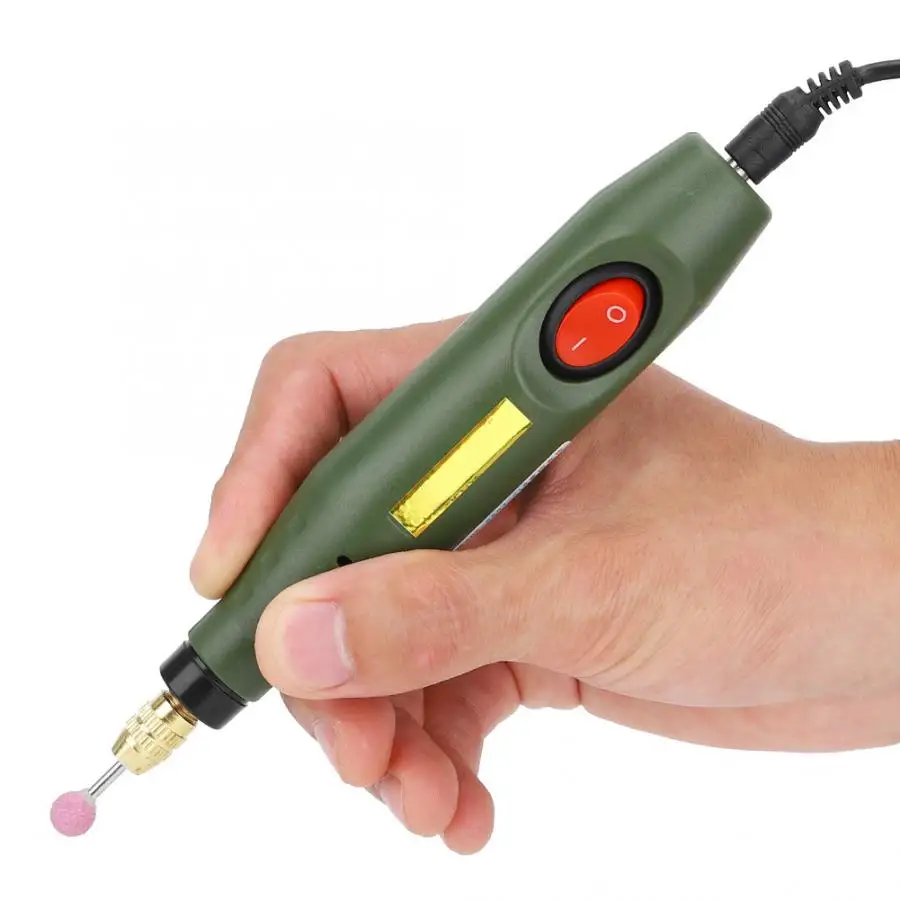 19Pcs Electric Grinder Machine Set Mini Adjustable Speed Drill Kit Polisher Hand Tool 18W DIY Polishing Tool