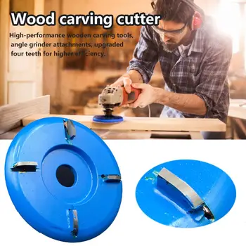

90mm Diameter 16mm Bore 4/5 Teeth Woodworking Turbo Tea Tray Digging Wood Carving Disc Tool Milling Cutter