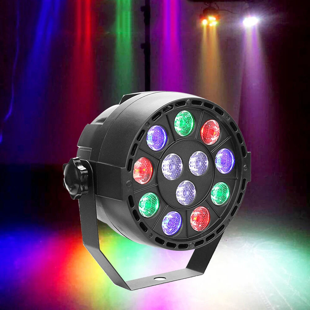 

12 LED par stage light LED RGBW DMX512 Dream colour Wide use for Club Dj disco show Home party Ballroom Bands Decor Lighting