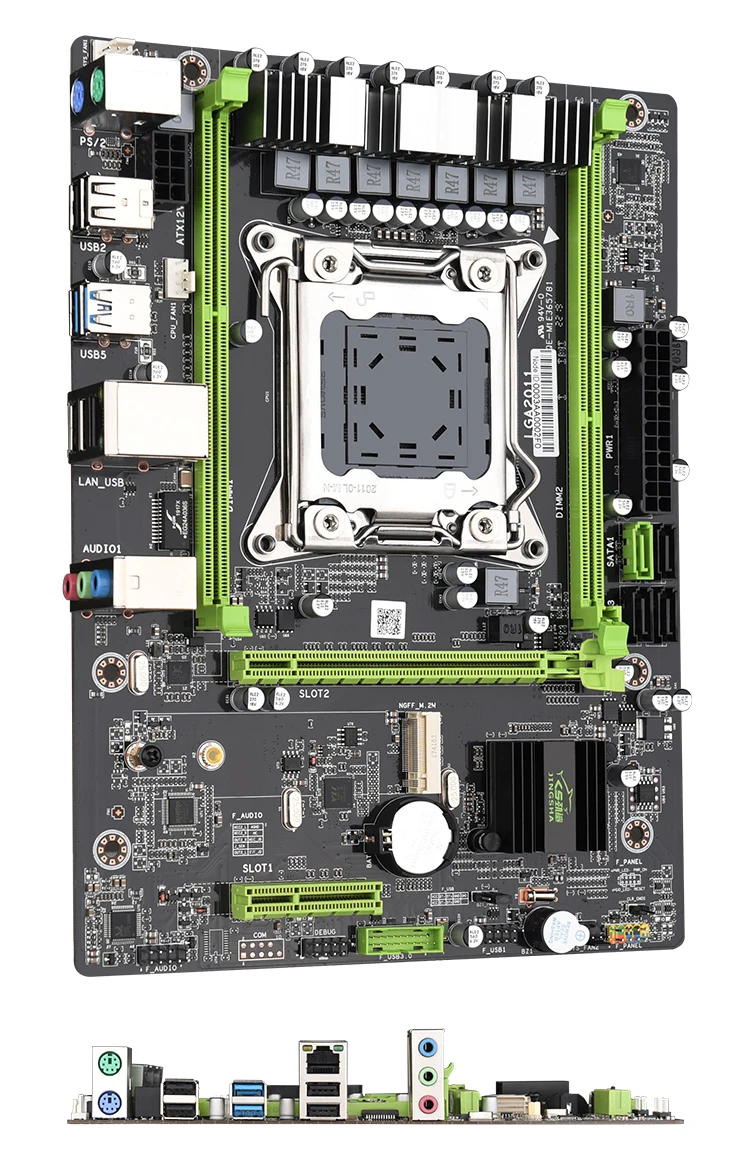 X79 m Placa base con Xeon E5 2620 V2 2x8 Гб 16 1600 МГц DDR3 ECC memoria de зарегистрированный ATX USB3.0 SATA3 PCI E NVME m2