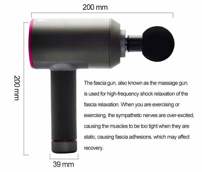 Дизайн! Массажный пистолет для мышц с 5 головками, массажер для глубоких тканей, терапевтический пистолет для упражнений, облегчение боли в мышцах, коррекция фигуры