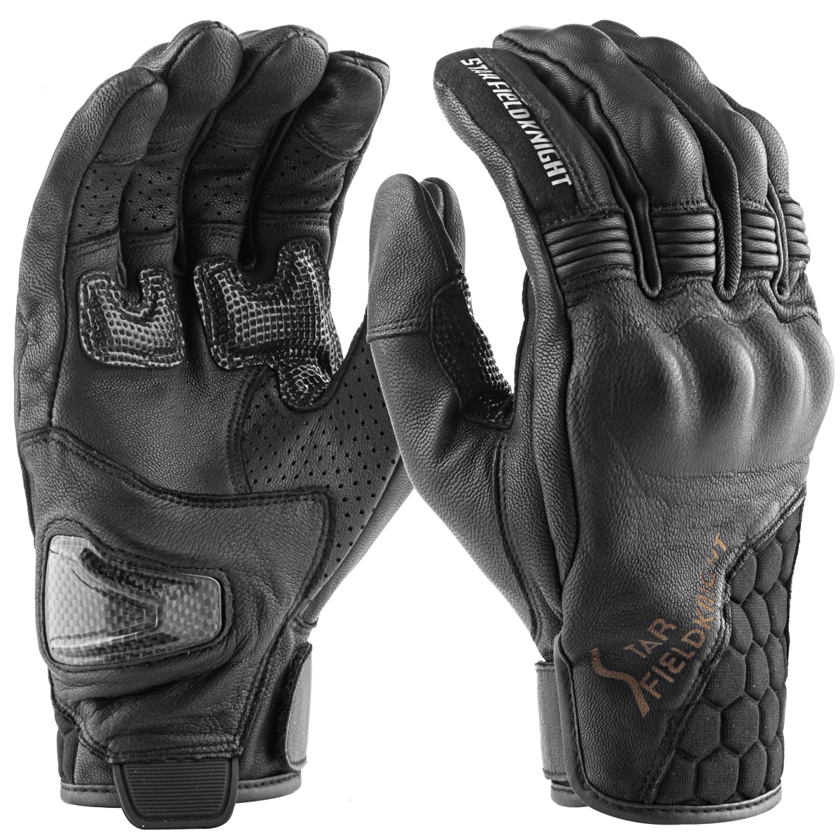 New Real Goatskin Leather Motorcycle Gloves Touch Screen Retro Vintage Full Finger Knuckle