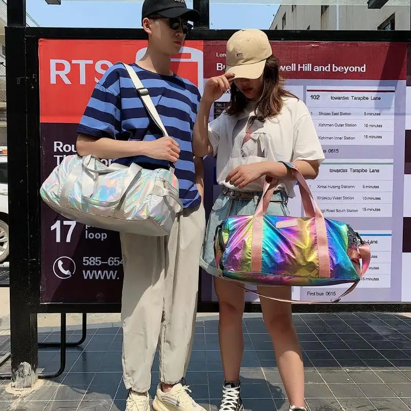 Новая дешевая черная спортивная сумка с блестками женская обувь отсек водонепроницаемые спортивные сумки для фитнеса тренировки йоги Bolsa De sport