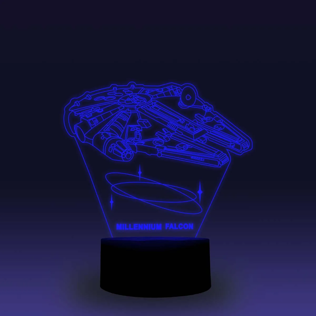 NiteApps 3D Millennium Falcon ночник настольная лампа Иллюзия подарок на день рождения приложение/сенсорное управление