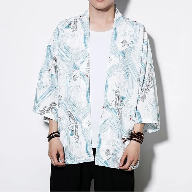 Yukata haori, мужское японское кимоно, кардиган, мужской костюм самурая, одежда, кимоно, куртка, мужское кимоно, рубашка yukata haori KK001