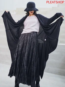

Skirt Retro Women Sty Skirts Length Pattern Type Age Miyake Pleated Big Cleat Dream Full