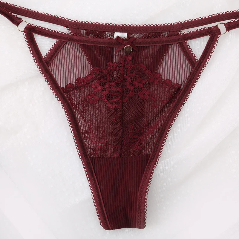 Женское сексуальное Эротическое белье G-string Vrouwen Lace Bloemen Slipje Lage Taille Slips сексуальные прозрачные стильные трусы с Т-образной спинкой