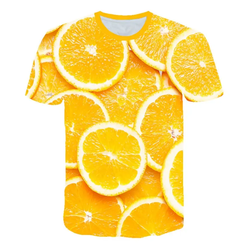 Hot Lemon fruit pattern 3D printed t shirt boys and girls 2020 summer tops New children casual funny vogue Aesthetic tshirts | Детская