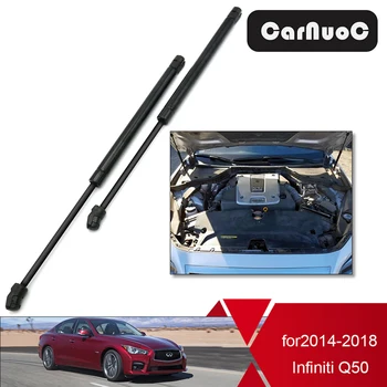 

2 PCS Car Front Hood Bonnet Lift Support Spring Shock Absorbe Gas Strut For Infiniti Q50 2014 - 2018 PM3369 6547046A0A