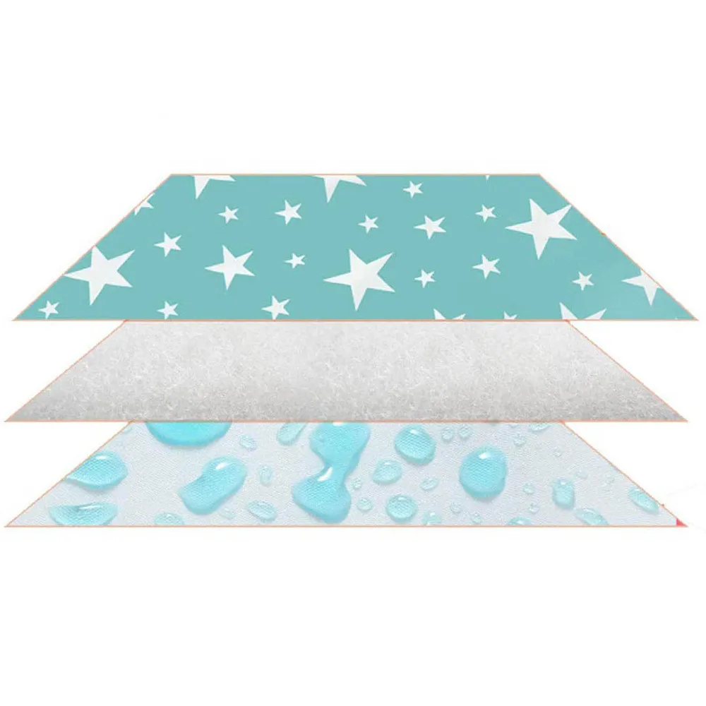 2 Pack Portable Diaper Changing Pad Waterproof Baby Change Mat Bed Pad Play Mat