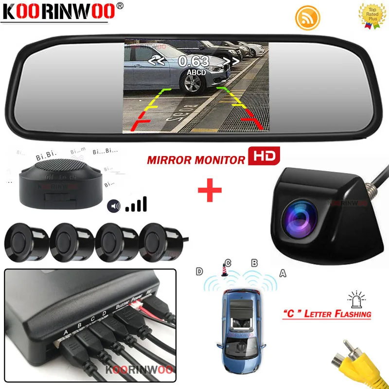 Автомобильная интеллектуальная система Koorinwoo парктроник 4 датчика s для парковки