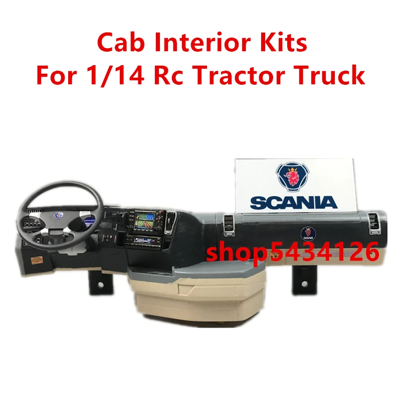 Неокрашенная яркая кабина с наклейкой подходит для 1/14 Rc Tamiya Scania R620 56323 Запчасти и