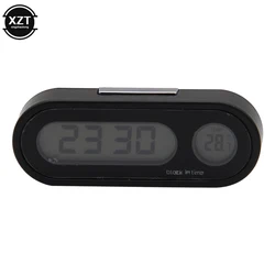 Mini horloge numérique LCD pour voiture, affichage de la température, thermomètre électronique, haute précision 