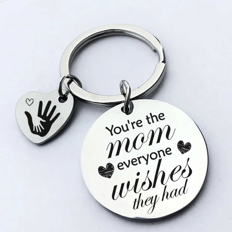 Stainless Steel Keychain Ring-Mother's Day Keychain-Sons and Daughters Give Best Moms Birthday Keyring Gifts-You Are All | Украшения и