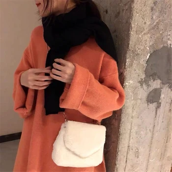 

New 2019 autumn/winter female version joker hair hair single shoulder crossbody bag chain small women bag