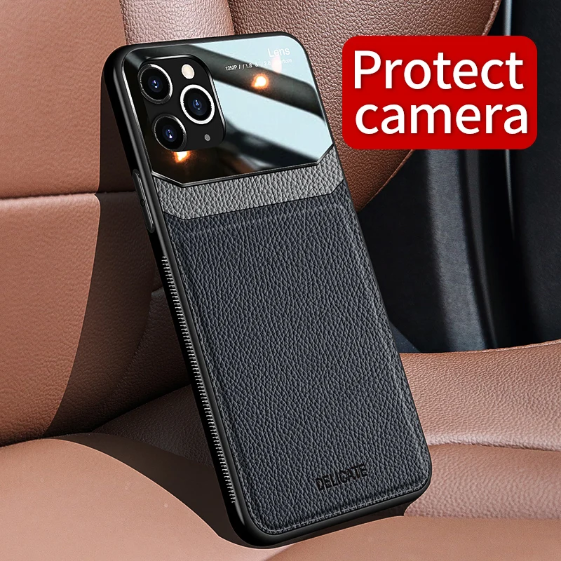 Luxury Leather Shockproof Case for Oneplus 7 7T Pro Full Protect Back Cover for Oneplue 6 3