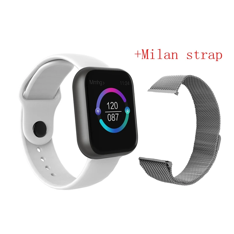 Умные часы серии 4 42 мм монитор сердечного ритма PK iwo 8 9 smartwatch для samsung huawei Xiaomi Apple iphone - Цвет: silver add strap