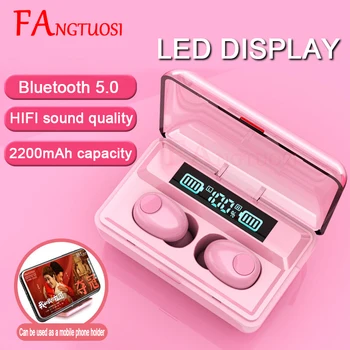 

FANGTUOSI TWS HD Stereo Wireless Bluetooth Earphone Wireless Headphones, Bluetooth 5.0 Noise Cancelling Gaming Headset
