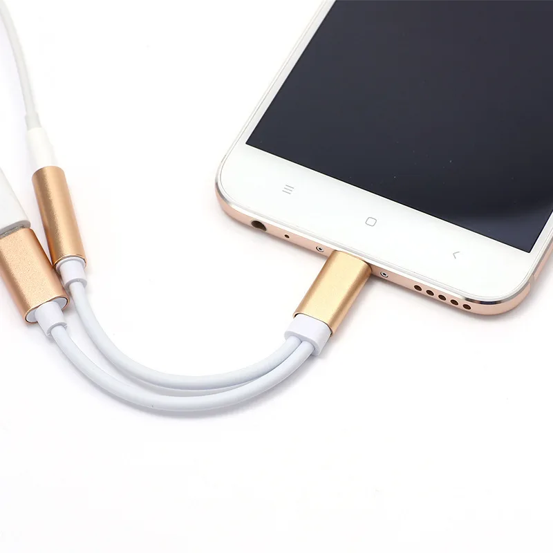 Зарядное устройство 2 в 1 с Type C на 3 5 мм аудиоразъем для наушников USB кабель типа