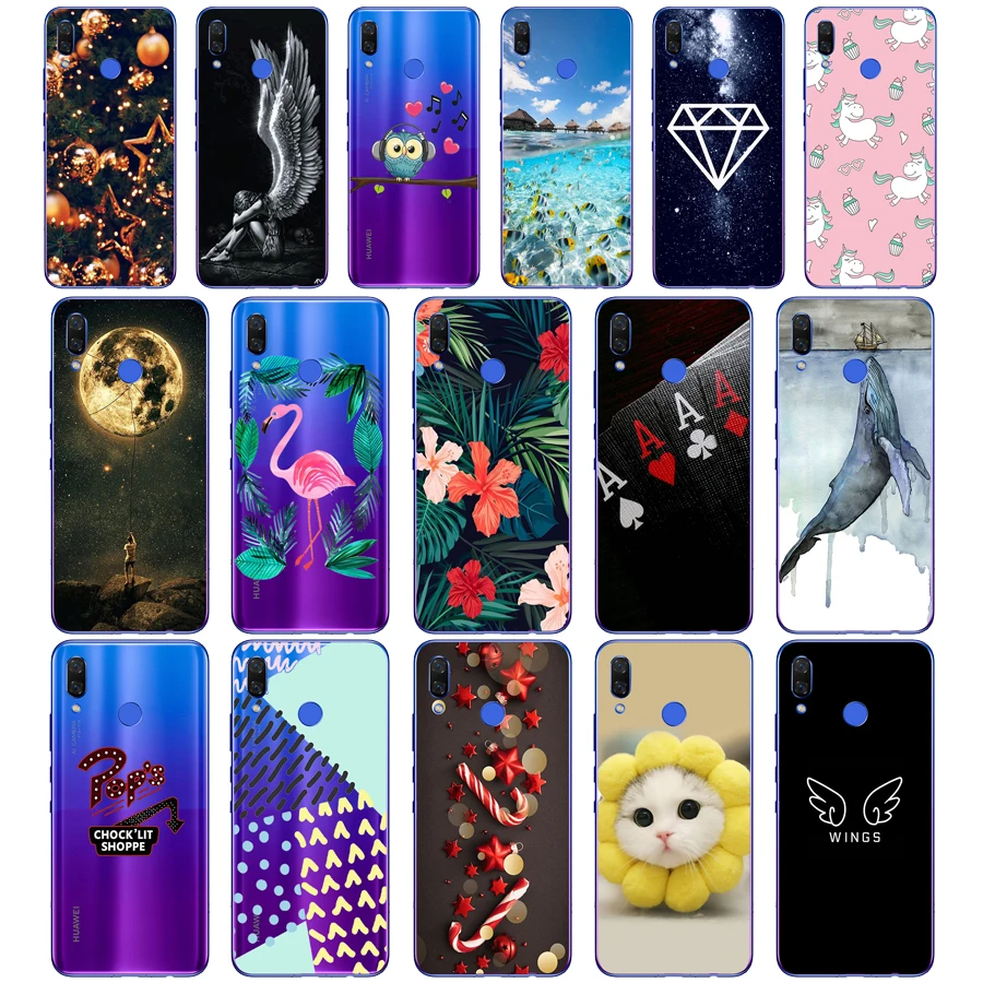 Силиконовый чехол для huawei nova 3 3i, мягкий чехол из ТПУ, задняя крышка для телефона nova 3 nova 3i, INE-LX2, INE-LX9, funda, чехол, бампер