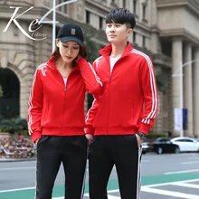 KE, спортивный костюм, красная куртка и черный, для бега, для фитнеса, пара, спортивный костюм, мужской, женский, большой, Экстра размера плюс до 5XL, Повседневный, для любви