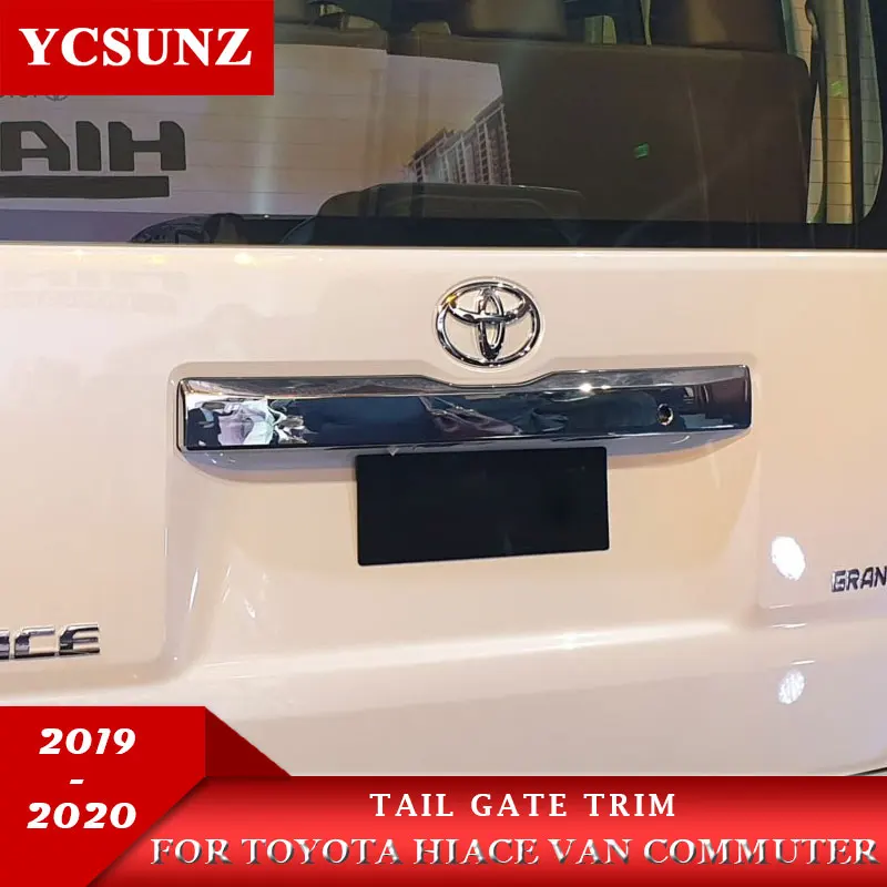 2019 Tailgate Trim For Toyota Hiace Van Commuter Quantum 2020 Exterior Accessories Tail Gate With Hole Chrome Parts Ycsunz | Автомобили и