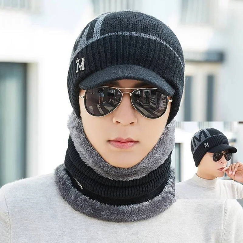 Зимние шапки Skullies Beanies, Новые шапки бини для мужчин и женщин, шерстяные утолщенные шапки, вязаная шапка